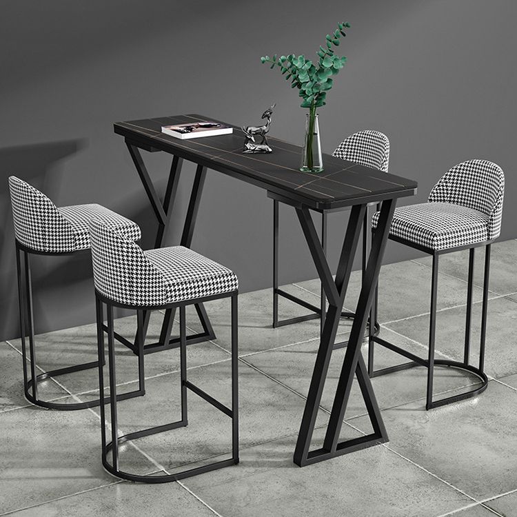 Rectangle Sintered Stone Bar Table Modern Dining Table for Kitchen Living Room Clearhalo 'Bar Furniture' 'Bar Tables' 'bar_tables' 'furn' 'furn_bar_tables' 'Furniture' 'Kitchen & Dining Furniture' 1200x1200_d5914ad0-5cb5-46a3-b569-21050055c6e9