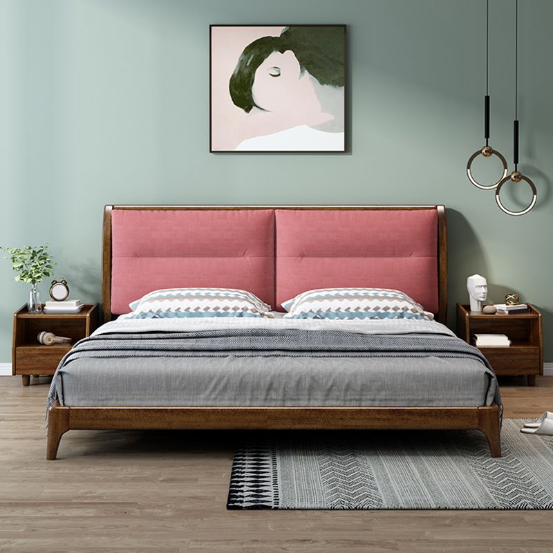 Lit de tête de lit standard en bois massif Lit bas profil avec des jambes personnalisées