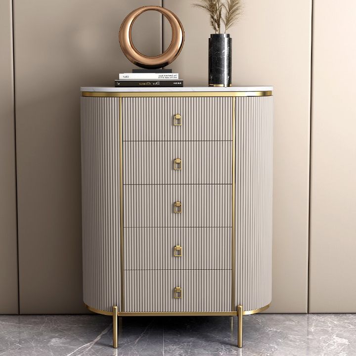 Moderno soggiorno a buffet in pietra e buffet in legno ingegnerizzato