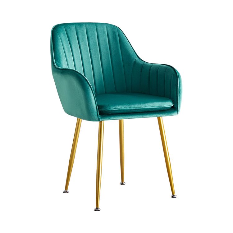 Scandinavian Dining Arm Chair Solid Back Side Chair with Metal Legs for Home Use Clearhalo ' kitchen&dining_furn' 'Dining Chairs' 'Dining Tables & Seating' 'dining_chair' 'furn' 'furn_dining_chair' 'Furniture' 'furniture_dining_chair' 'Kitchen & Dining Furniture' 'kitchen' 1200x1200_d595c9d7-c737-4f75-a146-12bd098c721d