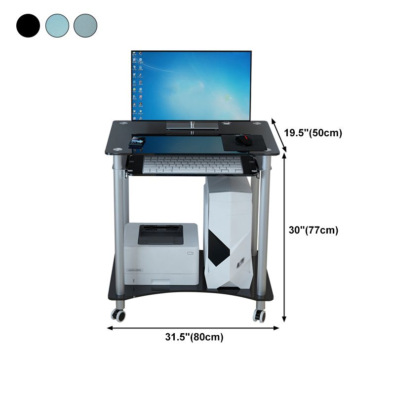 Modern Style Glass Office Desk Rectangle Computer Desk for Home Use