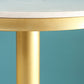 Industrial Style 41.3"H Bar Table Faux Marble White Top Specialty Bistro Table Clearhalo 'Bar Furniture' 'Bar Tables' 'bar_tables' 'furn' 'furn_bar_tables' 'Furniture' 'furniture_bar_tables' 'Kitchen & Dining Furniture' 'kitchen&dining_furn' 'kitchen' 1200x1200_d5970604-fcdf-450b-8945-0d8c07a1b4bd