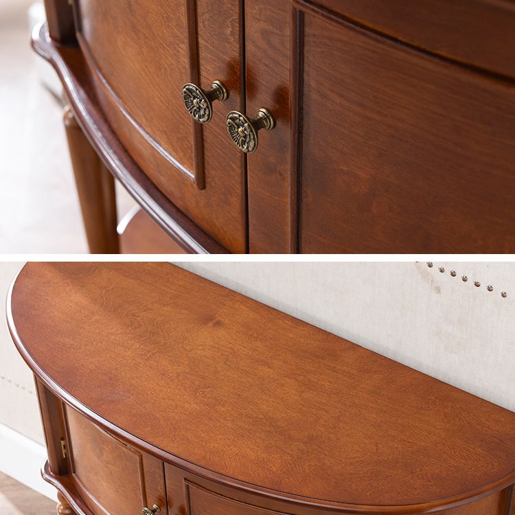 Tavolo di accento di legno vittoriano Mezza luna Console Table per Hall