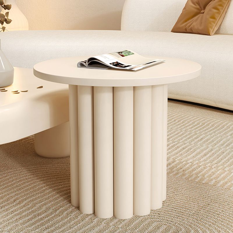 Contemporary Cocktail Table White Wooden Coffee Cocktail Table