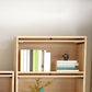 Contemporary Wooden Bookcase Vertical Closed Back Bookshelf for Home Office