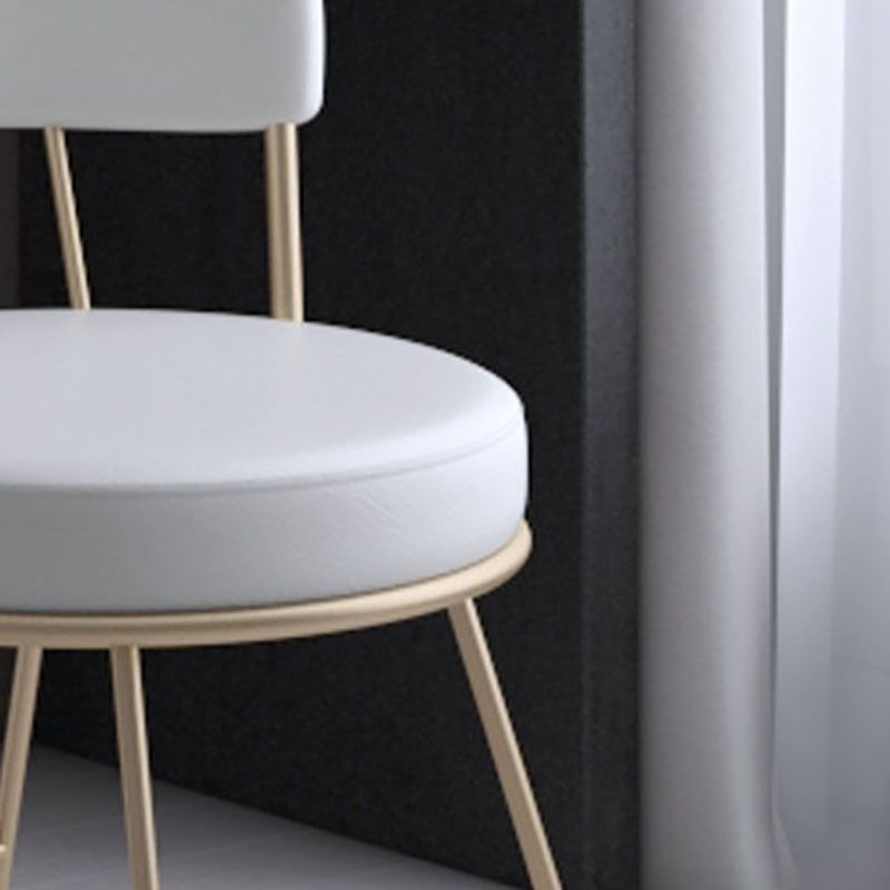 Scandinavian Style Open Back Chairs Armless Metal Dining Chairs