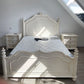 Victorian Solid Color Slat Bed Arched Bed With Custom Wood Legs