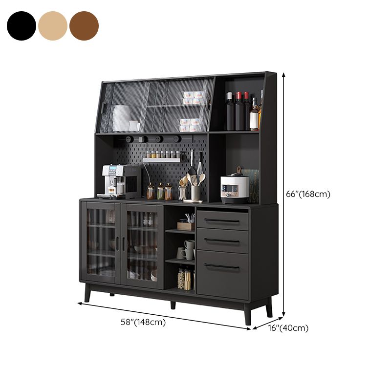 Tavolo a buffet in legno massiccio moderno bacheca laterale con cassetti e armadi