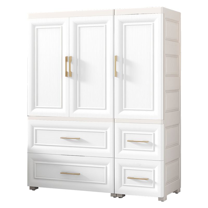 Contemporary White Storage Cabinet Bedroom Plastic Cabinet with Drawers Clearhalo 'Armoires & Wardrobes' 'armoires_wardrobes' 'Bedroom Furniture' 'furn' 'furn_armoires_wardrobes' 'Furniture' 1200x1200_d59c6eae-6655-4400-a5a1-c7707d91aebe