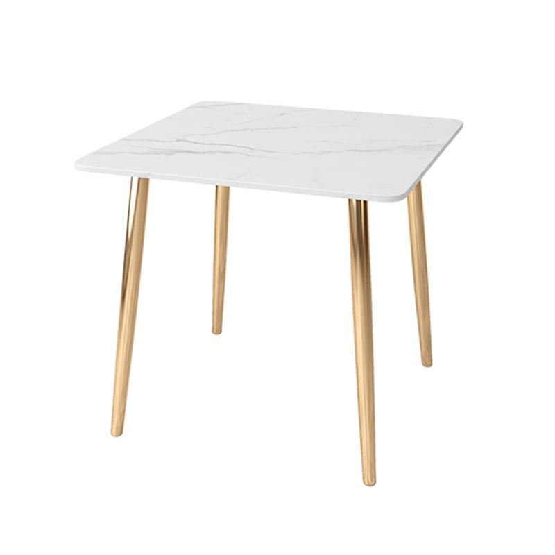 Glam Style Stone Top Dining Table with Gold 4 Legs for Living Room Clearhalo 'Dining Tables & Seating' 'Dining Tables' 'dining_table' 'furn' 'furn_dining_table' 'Furniture' 'Kitchen & Dining Furniture' 1200x1200_d59c7794-068c-4542-8ca5-06db7f30fa2d