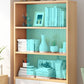 Closed Back Engineered Wood Shelf Bookcase Floor Contemporary Bookshelf with Shelves