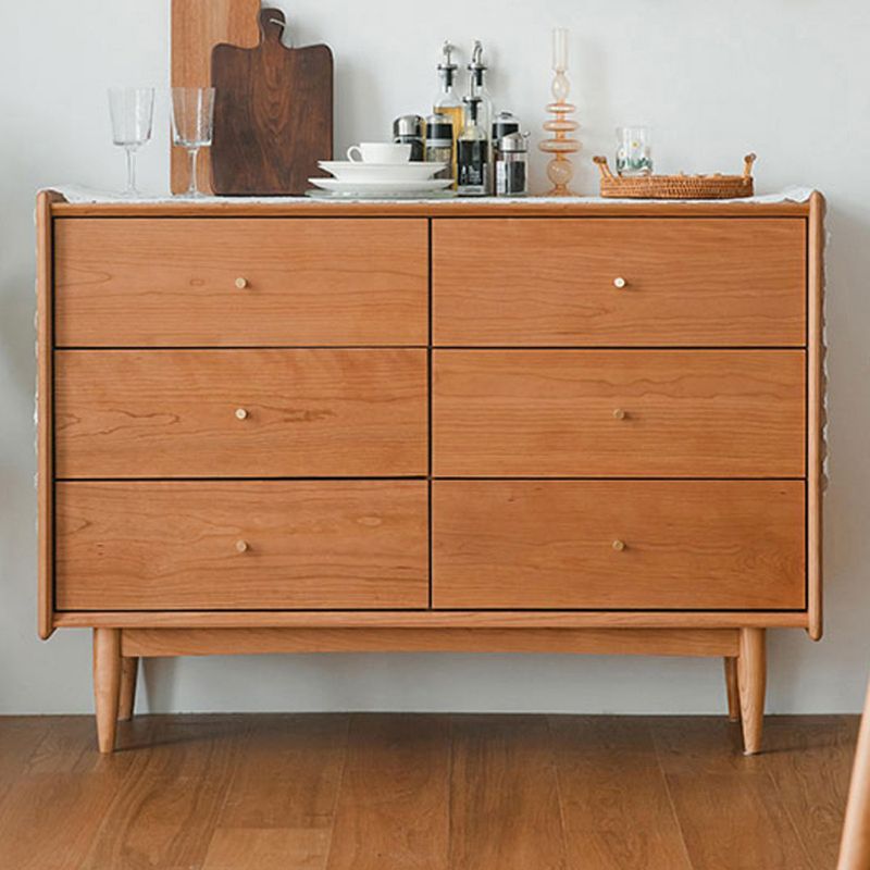 Minimalistic Water Resistant Storage Cabinet Solid Wood Accent Chests with 6 Drawers Clearhalo 'Cabinets & Chests' 'cabinets_chests' 'furn' 'furn_cabinets_chests' 'Furniture' 'Living Room Furniture' 1200x1200_d59f58c8-42e8-4022-b2e1-0233895fec00