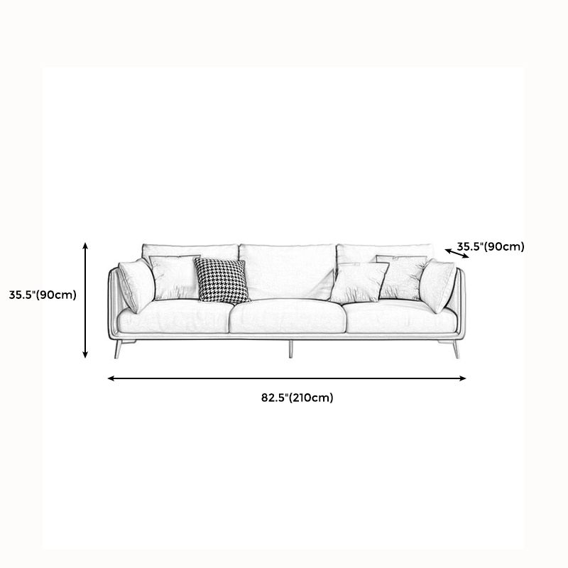 Modern Green and White Fabric Sofa Square Arm Sofa for Living Room Clearhalo 'furn' 'furn_sofas' 'Furniture' 'furniture_sofas' 'kitchen' 'kitchen_sofas' 'Living Room Furniture' 'Sofa' 'sofas' 1200x1200_d59ffc03-bb6d-46fe-998e-0d055b980c2b