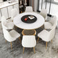 Traditional Luxury Round Stone Dining Table Pedestal Casual Dining Table Clearhalo 'Dining Tables & Seating' 'Dining Tables' 'dining_table' 'Furniture' 'furniture_dining_table' 'Kitchen & Dining Furniture' 'kitchen' 'kitchen_dining_table' 1200x1200_d5a038e3-31e5-4a38-80b1-8363e1935a31
