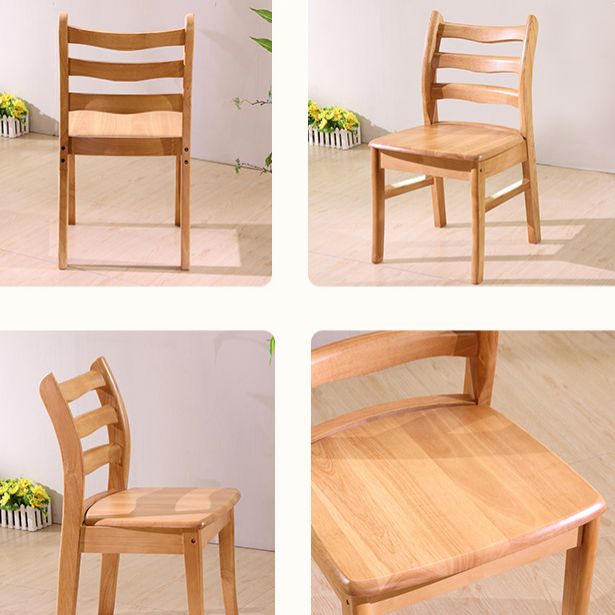 Morden Kitchen Wood Squar Dining Chair Ladder Back Stacking Dining Chair Clearhalo ' kitchen&dining_furn' 'Dining Chairs' 'Dining Tables & Seating' 'dining_chair' 'furn' 'furn_dining_chair' 'Furniture' 'furniture_dining_chair' 'Kitchen & Dining Furniture' 'kitchen' 1200x1200_d5a13abd-414d-49c4-ad20-6a66f5eae4c5