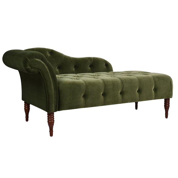 Velvet Rolled Arms Chaise Luxury Solid Wood Chaise for Living Room Clearhalo 'Chairs & Seating' 'Chaise Lounge' 'chaise_lounge' 'furn' 'furn_chaise_lounge' 'Furniture' 'Living Room Furniture' 1200x1200_d5a1fd5e-89f9-4566-b711-14b5d97c8883