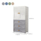 Bedroom Plastic Cabinet with Hinged Doors Matte Finish Modern Storage Cabinet