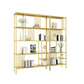 Glam Metal and Wood Shelf Bookcase Etagere Open Home Book Shelf with 5 Shelves Clearhalo 'Bookcases' 'furn' 'furn_bookcases' 'Furniture' 'Office Furniture' 1200x1200_d5a48e8f-bafe-4c69-98ff-c79bc937a00a