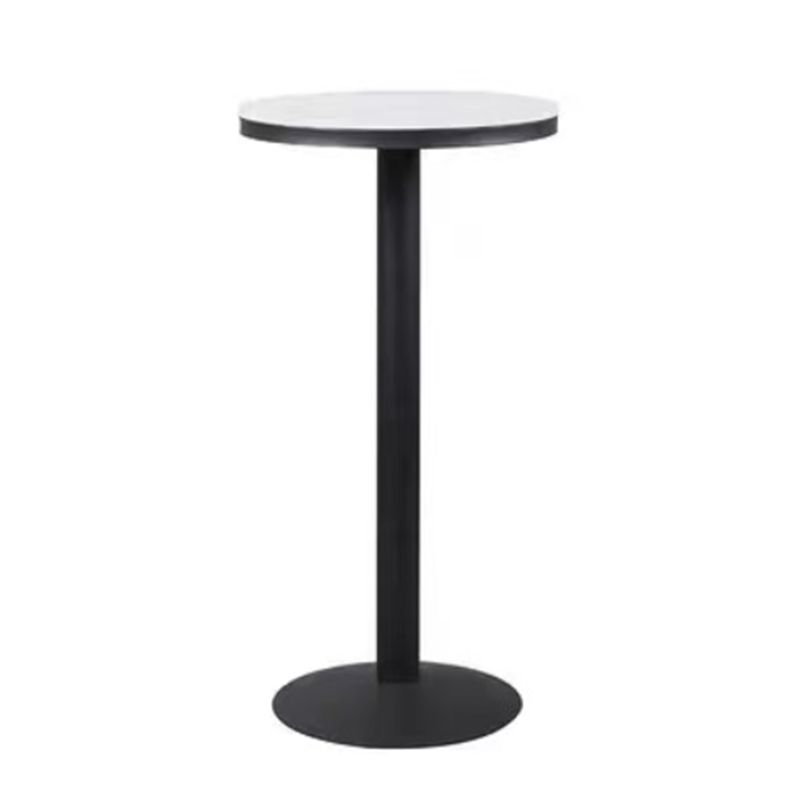 Modern Round Bar Table Set 1/3 Pcs Stone Top Bar Table and Leather Upholstered Stools Clearhalo 'Bar Furniture' 'furn' 'furn_home_bar_bar_sets' 'Furniture' 'Home Bars & Bar Sets' 'home_bar_bar_sets' 'Kitchen & Dining Furniture' 1200x1200_d5a5d842-9329-4240-99da-a3b162aea943