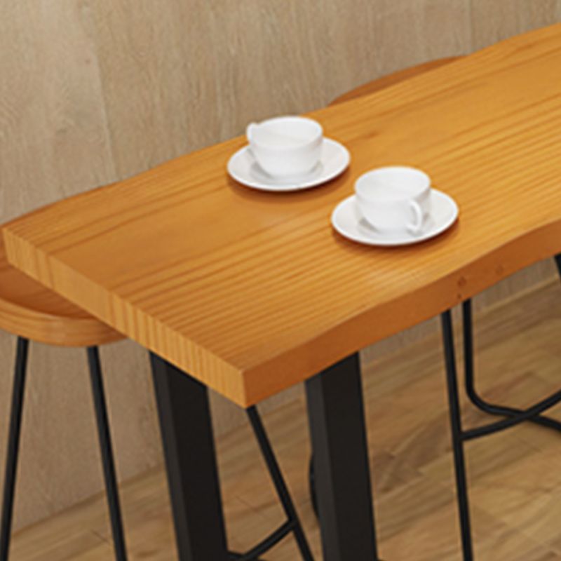 Juego de mesa de Pub rectangular Industrial de 1/5/7 piezas, mesa de mostrador de madera con taburetes sin respaldo