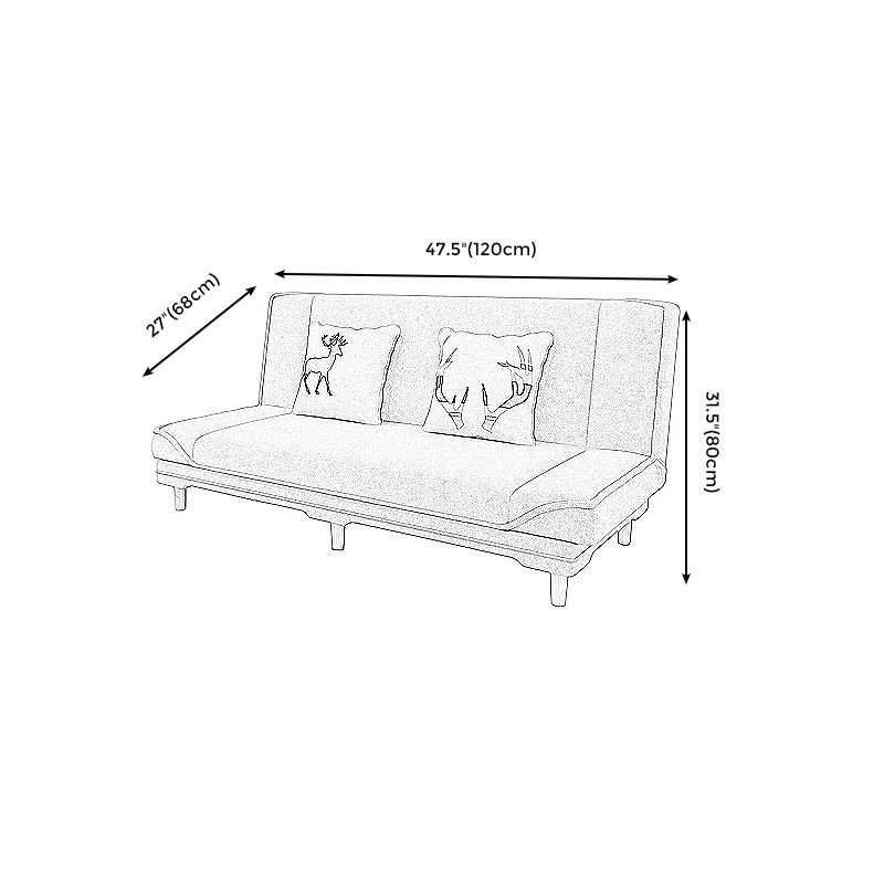 Tight Back Linen Armless Sofa with Foldable and Wear-resisting for Apartment Clearhalo 'furn' 'furn_sofas' 'Furniture' 'furniture_sofas' 'kitchen' 'kitchen_sofas' 'Living Room Furniture' 'Sofa' 'sofas' 1200x1200_d5a728ab-86ab-4013-b87b-5eaeca2de655