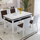 Modern Tempered Glass Desktop Rectangle Dining Table for Dining Room Clearhalo 'Dining Tables & Seating' 'Dining Tables' 'dining_table' 'furn' 'furn_dining_table' 'Furniture' 'Kitchen & Dining Furniture' 1200x1200_d5a75308-9a3a-40ab-86d7-6cc4d20e59a5