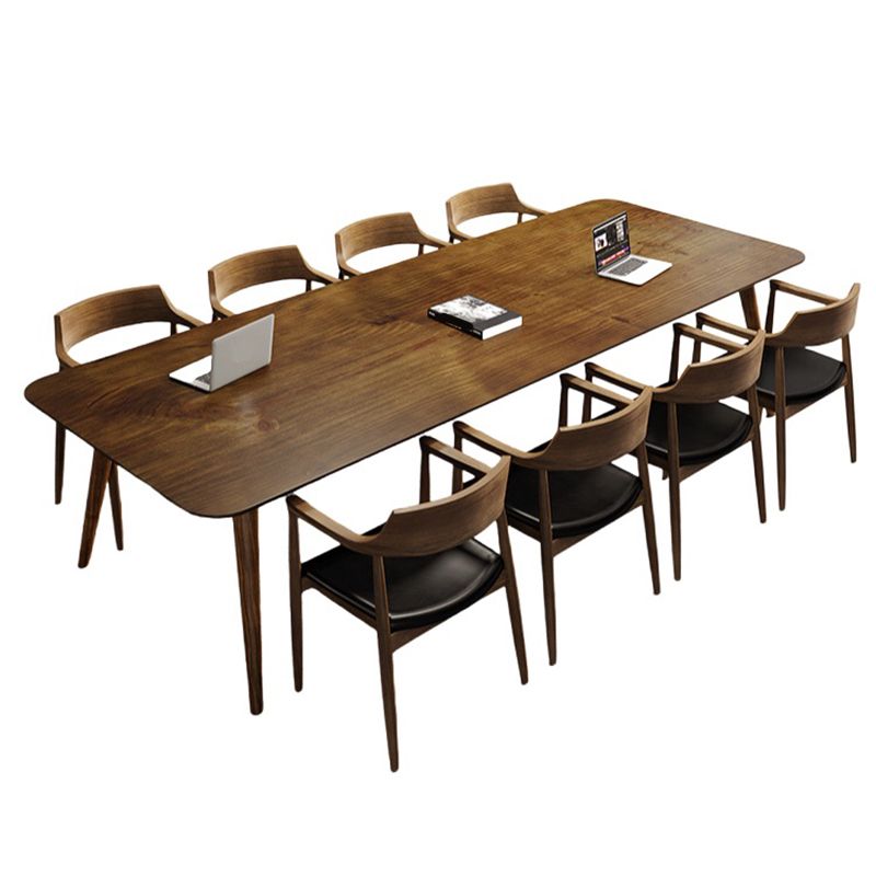 Bureau de bureau en bois de style contemporain Bureau de tâche rectangulaire avec 4 jambes