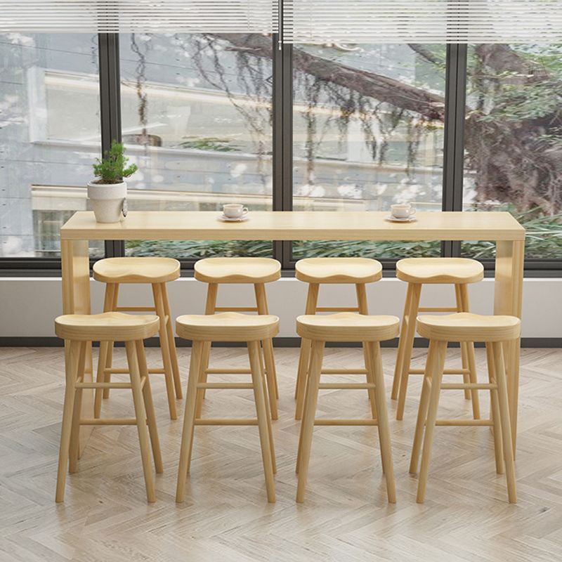 1/2/5/9-teiliges Barhocker- und Tischset aus massivem Holz für Pub-Esszimmer