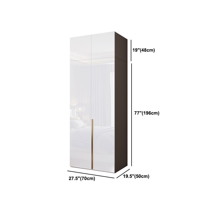 Contemporary Wooden Wardrobe White Colour Soft Close Door Wardrobe Closet Clearhalo 'Armoires & Wardrobes' 'armoires_wardrobes' 'Bedroom Furniture' 'furn' 'furn_armoires_wardrobes' 'Furniture' 1200x1200_d5abb644-dc81-4801-9957-bb5e56c3a07a