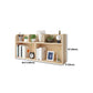 Modern Closed Back Wood Book Shelf Natural 8"W Home Bookcase