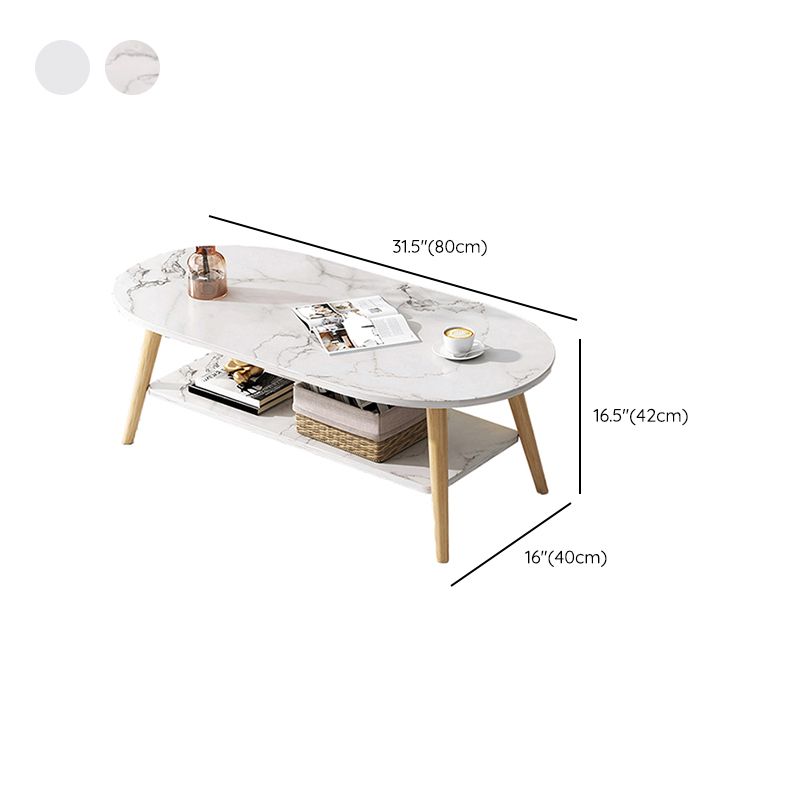Wood Coffee Table No Distressing Single Coffee Table with Shelf Clearhalo 'Coffee & Accent Tables' 'Coffee Tables' 'coffee_tables' 'furn' 'furn_coffee_tables' 'Furniture' 'Living Room Furniture' 1200x1200_d5ad010d-d82d-4f15-836f-347e4ba418ea