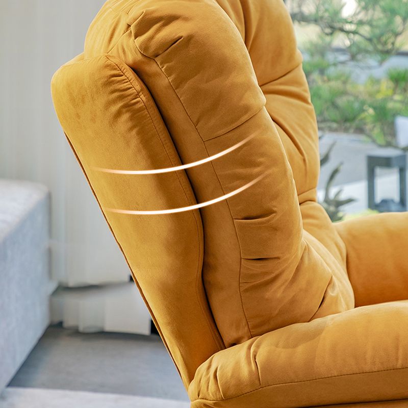 Reclinabili microsuede contemporanee con schiena trapuntata e piede indipendente