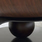 Ronde vierkante blokbasis hout/glas moderne stijl salontafel