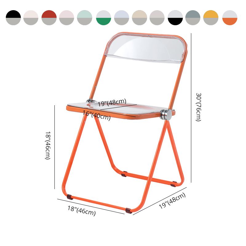 Contemporary Metal Dining Room Chair Folding Armless Side Chair for Restaurant Use Clearhalo ' kitchen&dining_furn' 'Dining Chairs' 'Dining Tables & Seating' 'dining_chair' 'furn' 'furn_dining_chair' 'Furniture' 'furniture_dining_chair' 'Kitchen & Dining Furniture' 'kitchen' 1200x1200_d5af889d-b4b6-439a-a00e-7f611ae2ed80