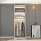 Clear Glass Door Storage Cabinet Contemporary Hinged Door Wardrobe for Home