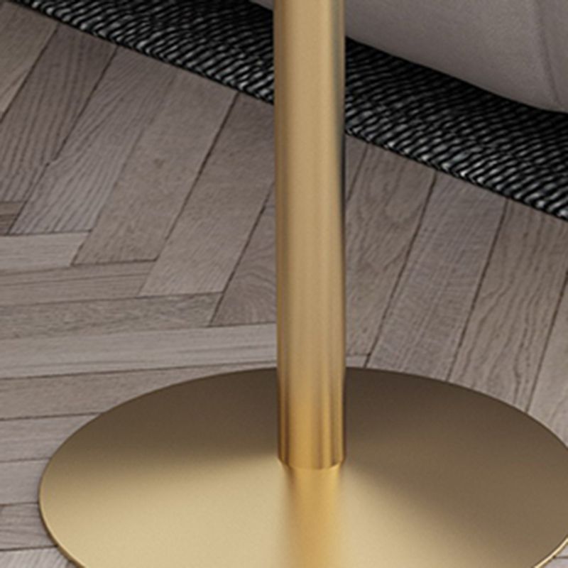 Mesa de bar de bistró de mármol sintético, mesa de bar con base metálica rectangular y estantes