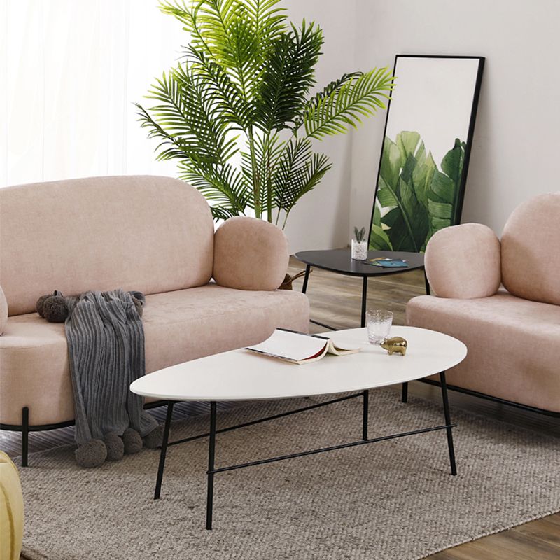 Modern Metal 3 Legs / Trestle Base Triangle / Oval Wood Top Coffee Table Clearhalo 'Coffee & Accent Tables' 'Coffee Tables' 'coffee_tables' 'furn' 'furn_coffee_tables' 'Furniture' 'furniture_coffee_tables' 'Living Room Furniture' 1200x1200_d5b0e5e3-8b13-4a99-a3aa-a9435c8fe658