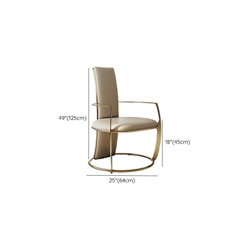 Polsterer Armstuhl Glamstil Metall Esszimmer für Esszimmer