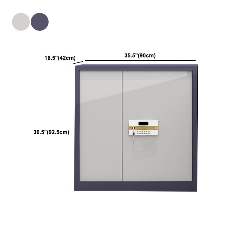Armadio di archiviazione in metallo mobile contemporaneo con blocco e archiviazione