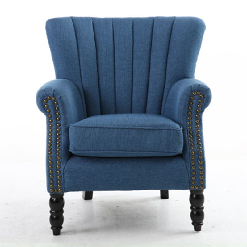 Chaise de canapé unique moderne 29,5 "W Rouged Arms Nailhead Trime avec oreiller cousu en arrière