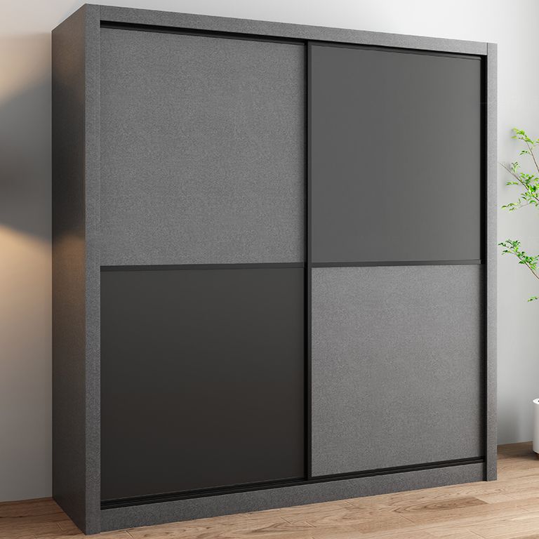 Armoire de garde-robe en bois gris armoire de garde-robe moderne