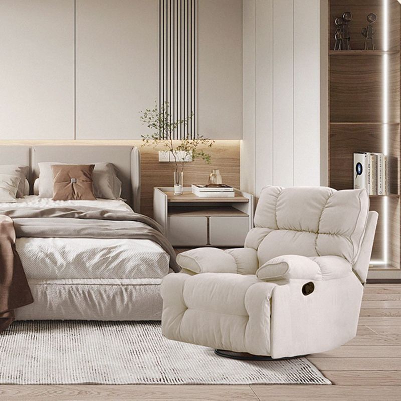 Traditional Fabric Reclining Chair Manual Rocking Recliner with Independent Foot Clearhalo 'Chairs & Seating' 'furn' 'furn_recliners' 'Furniture' 'Living Room Furniture' 'Recliners' 1200x1200_d5b972c5-327c-4deb-bda8-b064423f5238