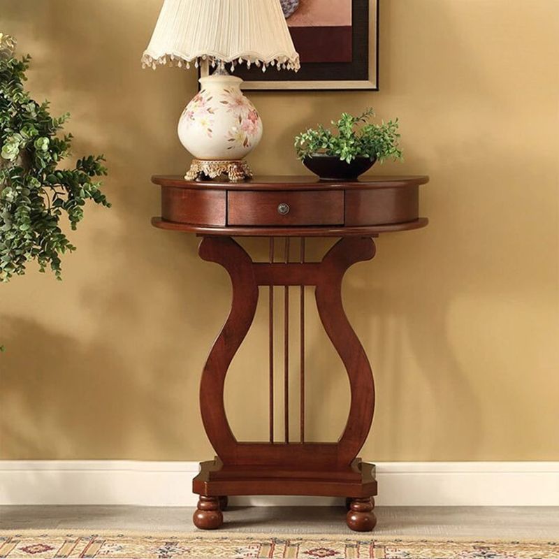 11"W Mid-Century Modern Console Table Single Drawer Console Sofa Table Clearhalo 'Console Tables' 'console_tables' 'Entry & Mudroom Furniture' 'furn' 'furn_console_tables' 'Furniture' 1200x1200_d5baece6-2e11-4a79-8a65-f0d16a956c76