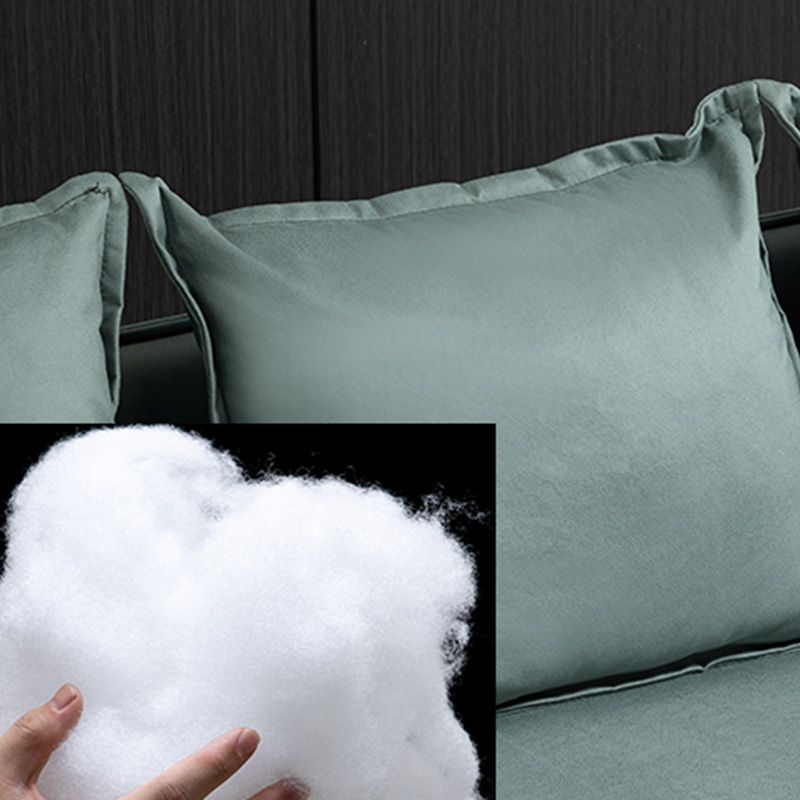 Square Arm  Sofa 25.59" D x 26.371" H Faux Leather Sofa for Living Room