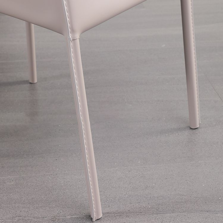 Moderne binnengestoffeerde tankstoel Faux lederen eetkamerstoel voor eetkamer