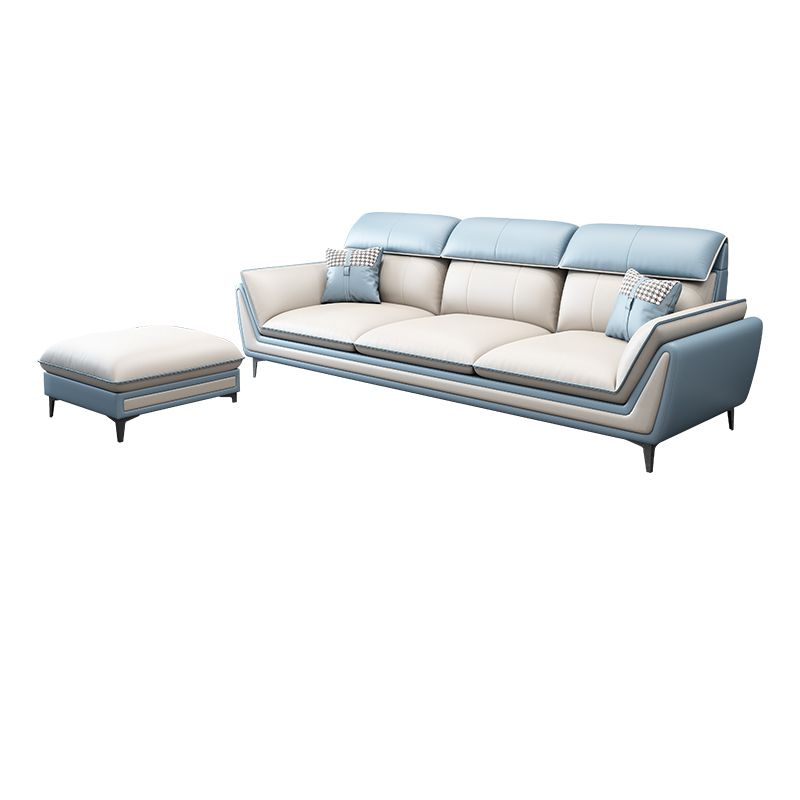 Faux Leather Flared Arm Sofa/Sectional for Liiving Room and Apartment