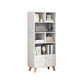 Engineered Wood Standard Bookshelf Modern Open Back Bookcase with Drawers