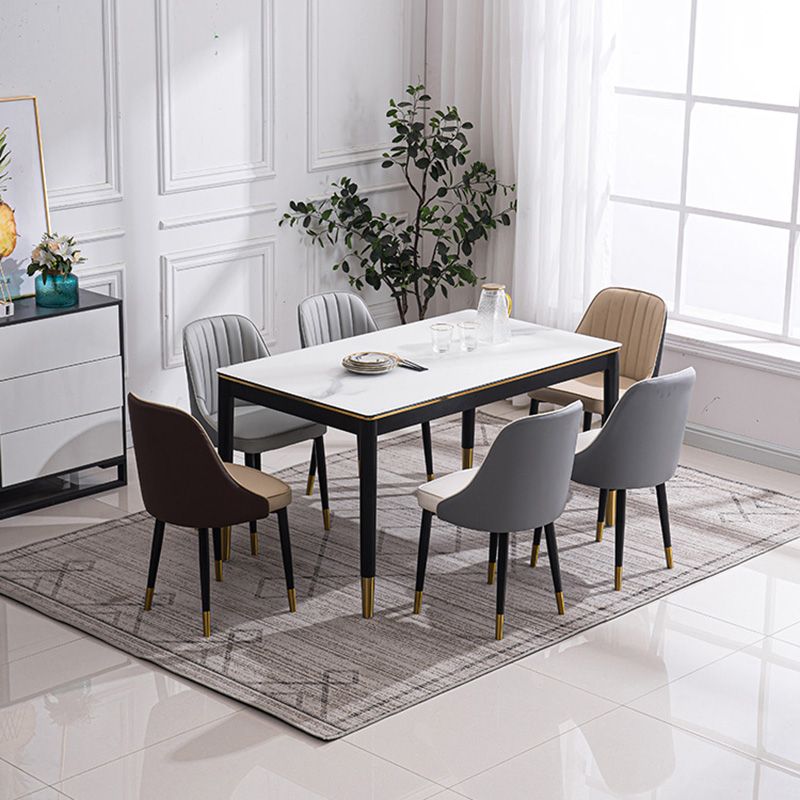 Scandinavian Indoor Side Chair Metal Upholstered Parsons Dining Room Chair Clearhalo ' kitchen&dining_furn' 'Dining Chairs' 'Dining Tables & Seating' 'dining_chair' 'furn' 'furn_dining_chair' 'Furniture' 'furniture_dining_chair' 'Kitchen & Dining Furniture' 'kitchen' 1200x1200_d5be4598-8bec-464d-b244-a3af1a1a2865