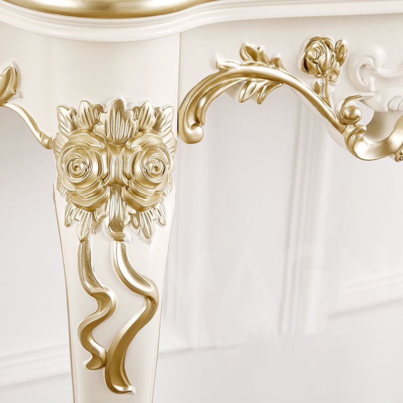 Sala vittoriana 4 gambe in legno in legno in legno di accento console di luna