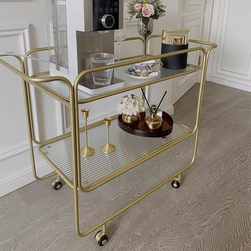 Modern Double Tier End Table Rectangular Corner Table with Storage